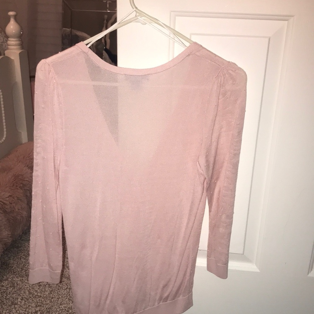 Pink Button Down Cardigan - Picture 3 of 3